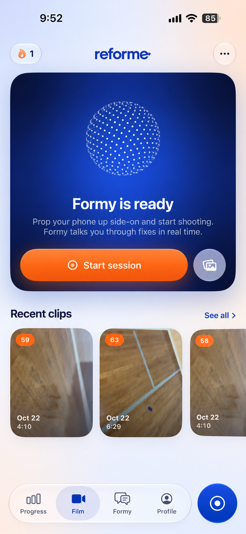 Reforme basketball coaching app